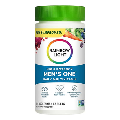 Rainbow Light Mens One High Potency Daily Multivitamin, Vegetarian, 150 ct., Package May Vary Reviews