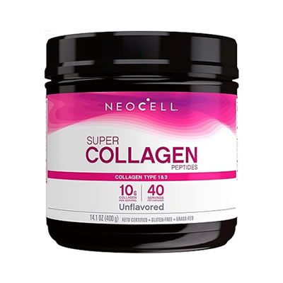 NeoCell Super Collagen Peptides, 10g Collagen Peptides per Serving, Gluten Free, Keto Friendly, Non-GMO, Grass Fed, Healthy Hair, Skin, Nails and Joints, Unflavored Powder, 14.1 oz., 1 Canister Reviews