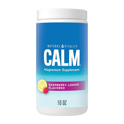 Natural Vitality Calm, Magnesium Citrate Supplement, Anti-Stress Drink Mix Powder, Gluten Free, Vegan, & Non-GMO, Raspberry Lemon, 16 oz Reviews